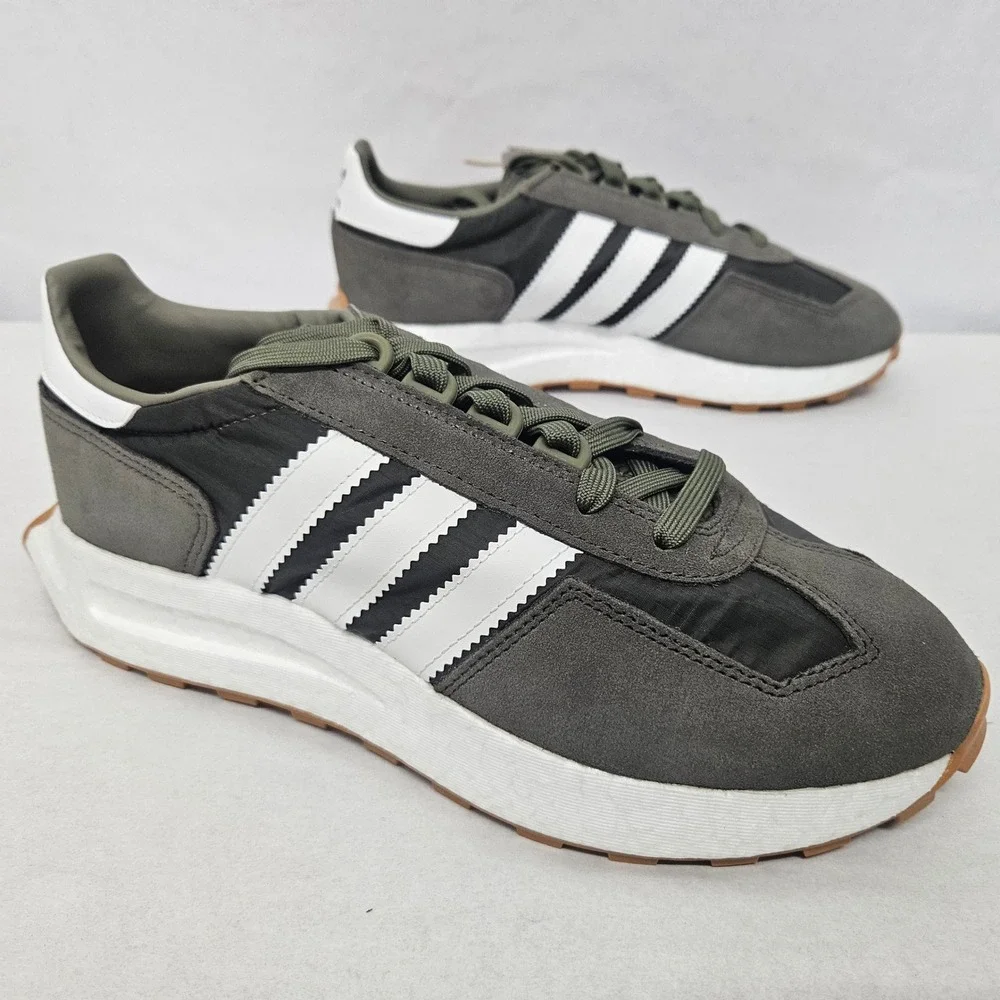 Adidas Retropy E5 Casual Sneakers H03854‎ Olive White Gray Boost Mens Size 9